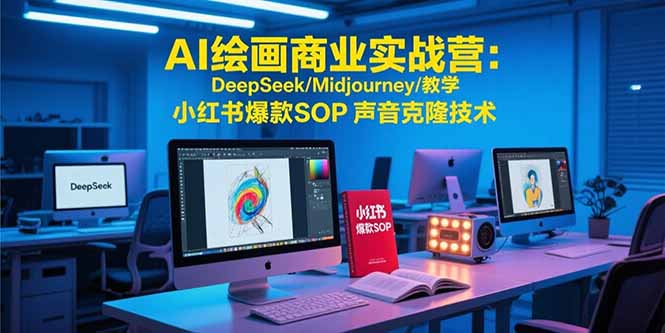 AI绘画商业实战营：DeepSeek/Midjourney/教学 小红书爆款SOP 声音克隆技术-HXPP