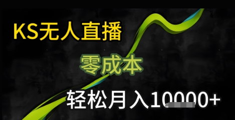 KS无人直播25年最新玩法，只需一部手机，轻松月入1W+【揭秘】-HXPP