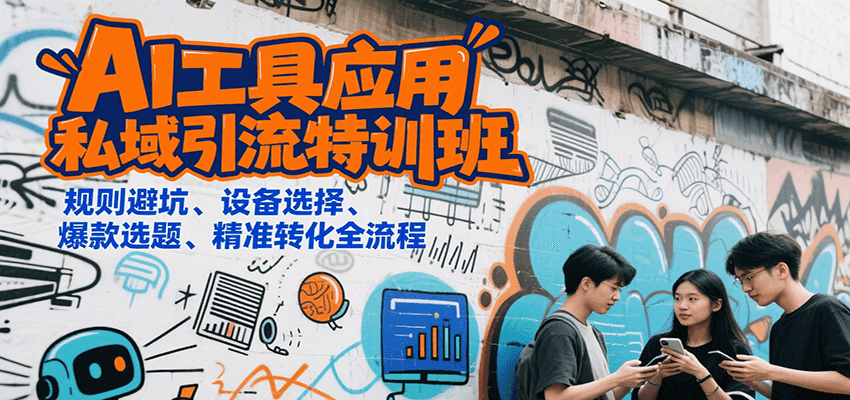AI工具应用私域引流特训班，规则避坑、设备选择、爆款选题、精准转化全流程-HXPP