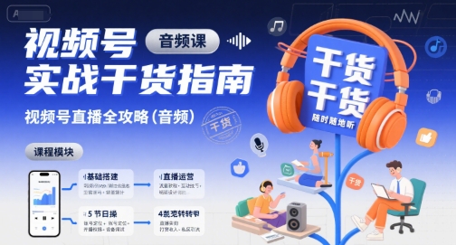 视频号实战干货指南，视频号直播全攻略(音频)-HXPP