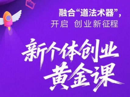 新个体创业黄金课：道法术器四维抢占2025红利-HXPP