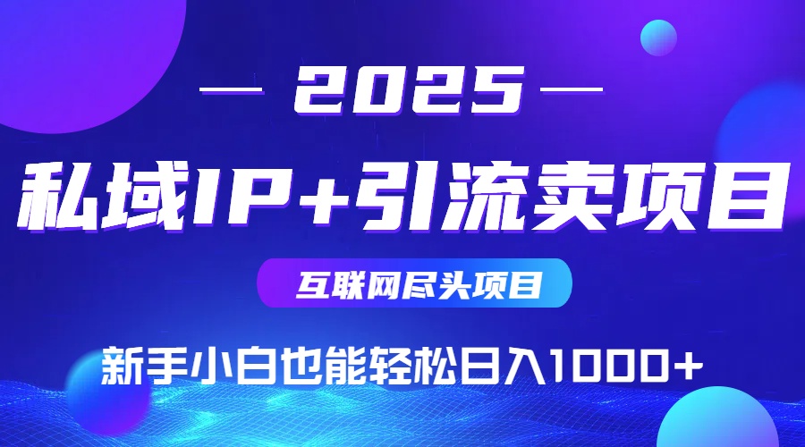 2025网创尽头项目，私域IP+引流，新手小白也能在家日入1000+-HXPP