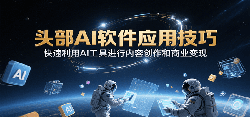 头部AI软件应用技巧，快速利用AI工具进行内容创作和商业变现-HXPP