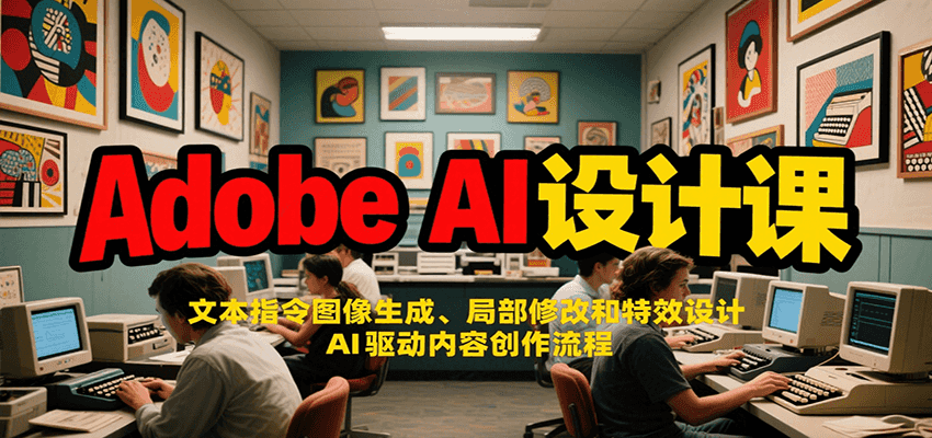 Adobe AI设计课：文本指令图像生成、局部修改和特效设计，AI驱动内容创作流程-HXPP
