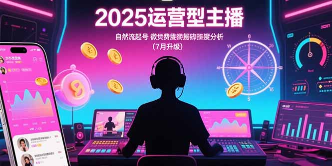 2025运营型主播：自然流起号，微付费投放技巧，罗盘数据深度解析(7月更新-HXPP