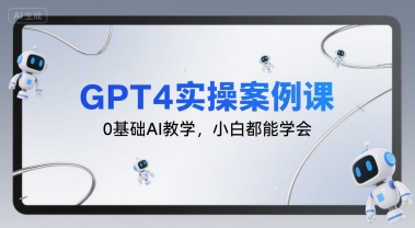 GPT4实操案例课，0基础AI教学，小白都能学会-HXPP