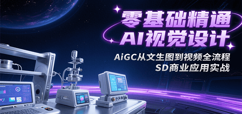 零基础精通AI视觉设计，AiGC从文生图到视频全流程，SD商业应用实战-HXPP
