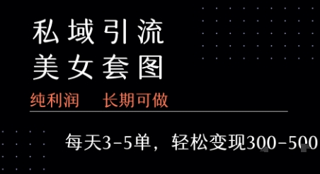 私域卖套图每天3-5单   每单利润99-2张+-HXPP