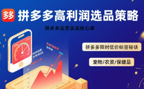久号老师·拼多多选品暴利技术实战课-HXPP