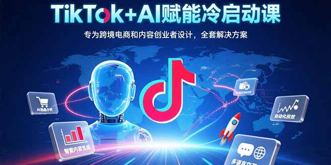 TikTok+AI赋能冷启动课：专为跨境电商和内容创业者设计，全套解决方案-HXPP