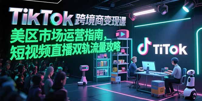 TikTok跨境电商变现课，美区市场运营指南，短视频直播双轨流量攻略-HXPP