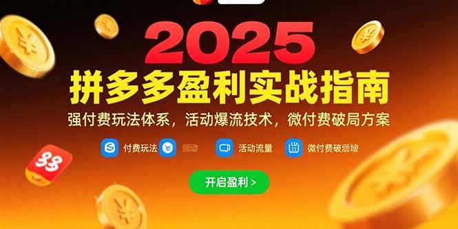 拼多多盈利实战指南，强付费玩法，活动爆流技术，微付费破局方案(更新7月-HXPP