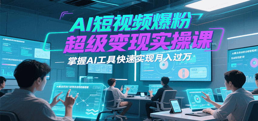 AI短视频爆粉超级变现实操课，掌握AI工具快速实现月入过万-HXPP