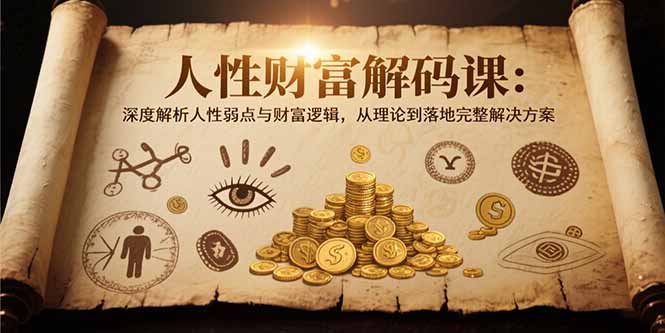 人性财富解码课6.0：深度解析人性弱点与财富逻辑，理论到落地完整解决方案-HXPP
