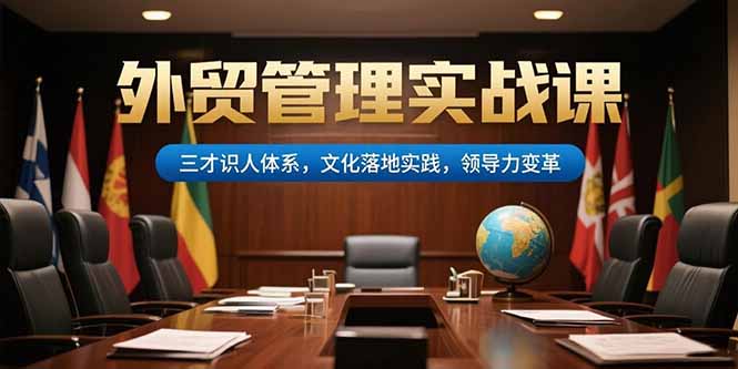 外贸管理实战课，三才识人体系，文化落地实践，领导力变革-HXPP