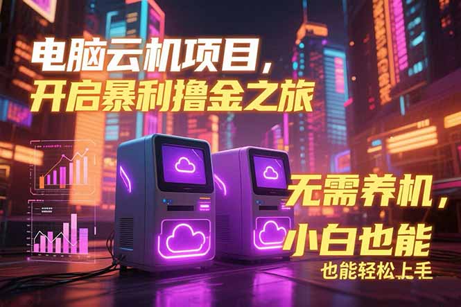 电脑云机项目 暴力撸金玩法，不需要养机 配置没有要求 单机100个窗口一…-HXPP