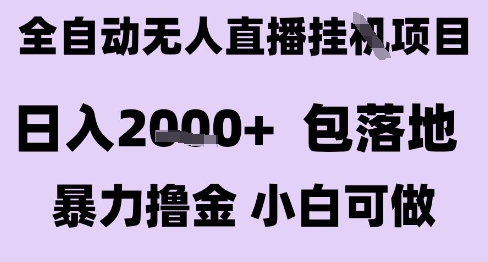 最新全自动抖音无人直播挂G项目，日入2k+ 包落地暴力撸金，小白可做【揭秘】-HXPP