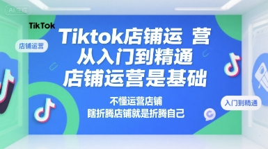 Tiktok店铺运营从入门到精通，店铺运营是基础，不懂运营店铺，瞎折腾店铺就是折腾自己-HXPP