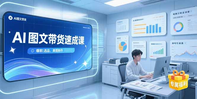 AI图文带货速成课，养号引流秘籍，爆款选品策略，美图制作全流程-HXPP