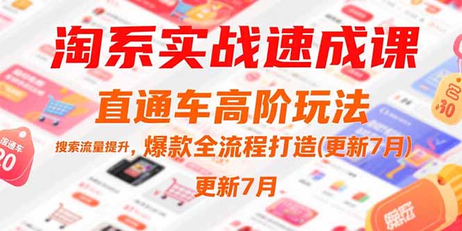 淘系实战速成课，直通车高阶玩法，搜索流量提升，爆款全流程打造(更新7月-HXPP