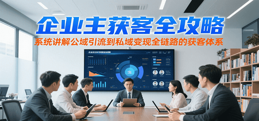 企业主获客全攻略，系统讲解公域引流到私域变现全链路的获客体系-HXPP