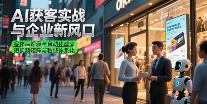 AI获客实战与企业新风口，实体店逆袭与自动化成交 短视频矩阵与私域体系化-HXPP