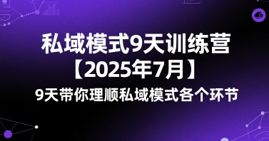 私域模式9天训练营【2025年7月】​9天带你理顺私域模式各个环节-HXPP