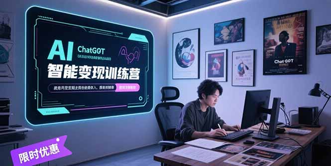 AI智能变现训练营，ChatGPT写作变现，电影解说制作，图文带货方法论-HXPP