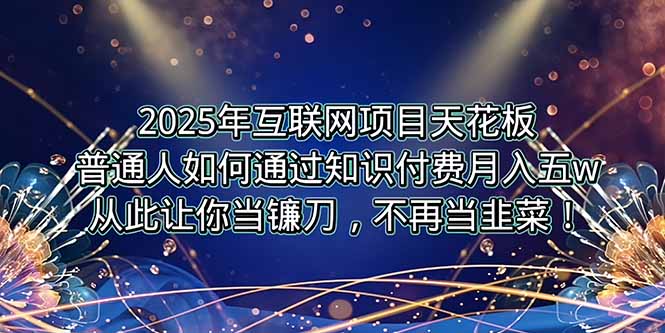2025年互联网项目天花板，普通人如何通过卖项目实现逆风翻盘，月入5W＋！-HXPP