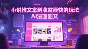 小说推文拿到收益最快的玩法，AI漫画图文-HXPP