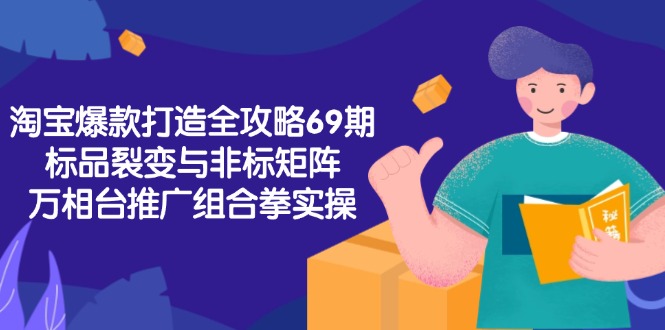 淘宝爆款打造全攻略-69期，标品裂变与非标矩阵，万相台推广组合拳实操-HXPP