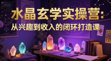 水晶玄学实操营：从兴趣到收入的闭环打造课-HXPP