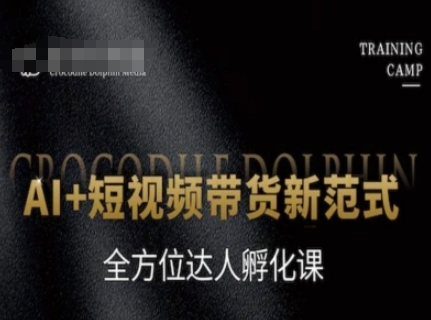 AI+短视频带货新范式，全方位达人孵化课-HXPP