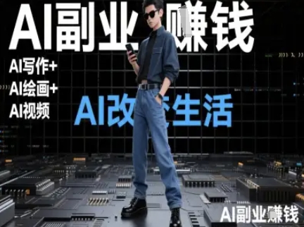 AI改变生活(Ai写作+AI绘画+Ai视频)，AI副业挣钱-HXPP