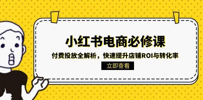 小红书电商必修课：付费投放全解析，快速提升店铺ROI与转化率-HXPP