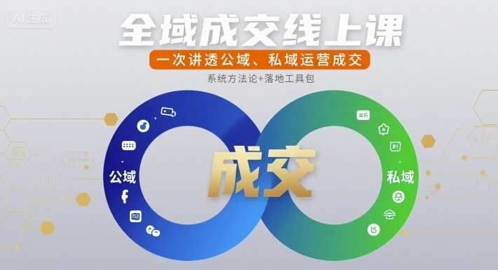 全域成交线上课，一次讲透公域、私域运营成交-HXPP