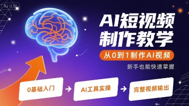 AI短视频制作教学，从0到1制作AI视频-HXPP