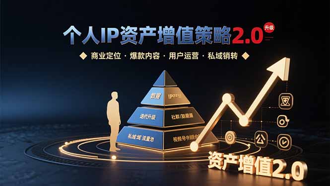 个人IP资产增值策略2.0 拆解商业定位/爆款内容/用户运营/私域销转四大模块-HXPP