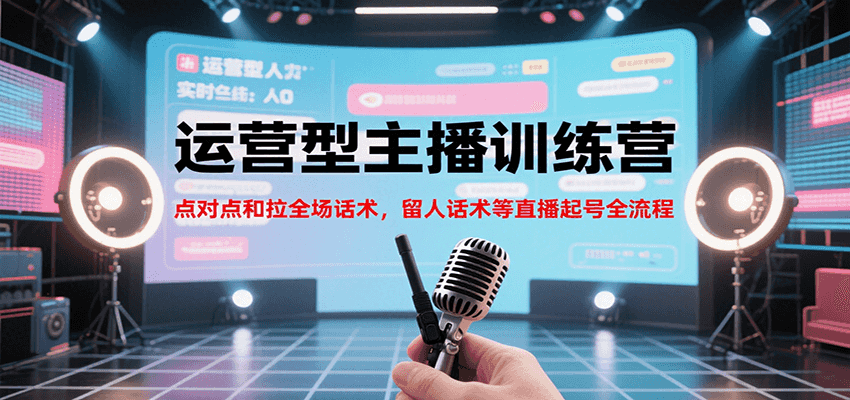 运营型主播训练营，点对点和拉全场话术，留人话术等直播起号全流程(更新8月)-HXPP