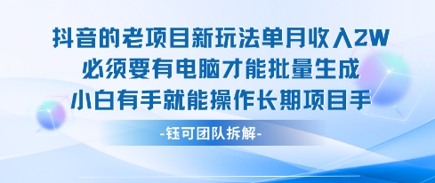 老项目新玩法单月收入2W小白有手就能操作长期项目-HXPP