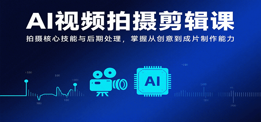 AI视频拍摄剪辑课，拍摄核心技能与后期处理，掌握从创意到成片制作能力-HXPP