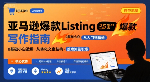 亚马逊爆款Listing写作方法，亚马逊0基础小白也能写爆款自带流量的Listing-HXPP