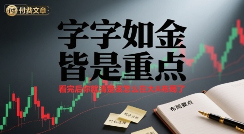 付费文章：字字如金 皆是重点， 看完后 你就清楚该怎么在大A布局了-HXPP
