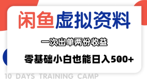 闲鱼虚拟资料新变现玩法，信息差项目，一次出单两份收益，无需囤货，可批量矩阵，零基础小白也能日入多张-HXPP
