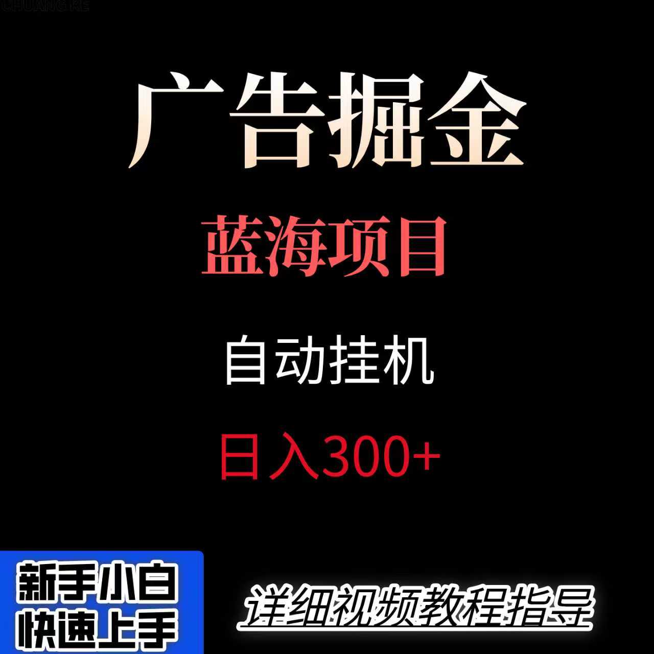 广告自动挂机掘金项目，小白轻松入手，迈出实现副业收入大于主业收入的一步-HXPP