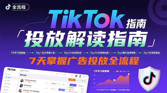 TikTok投放解读指南：后台操作/计划建立/模式选择，7天掌握广告投放全流程-HXPP