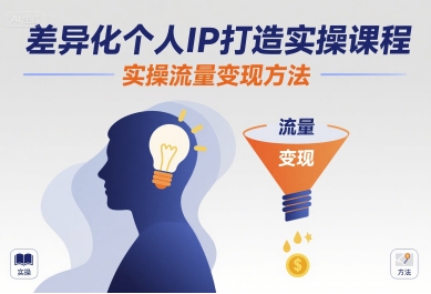差异化个人IP打造实操课程，实操流量变现方法-HXPP