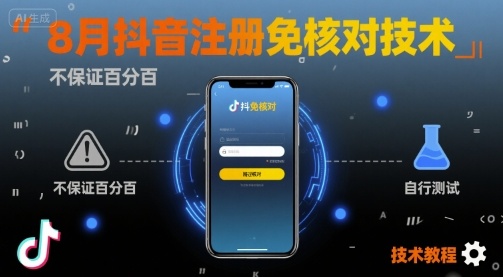 8月抖音注册免核对技术，不保证百分百，自测-HXPP