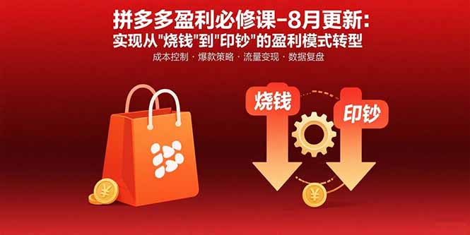 拼多多盈利必修课-8月更新：突破运营瓶颈 实现从烧钱到印钞的盈利模式转型-HXPP