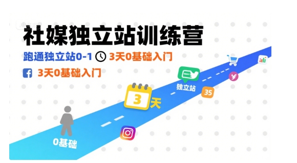 社媒独立站训练营，跑通独立站0-1，3天0基础入门-HXPP
